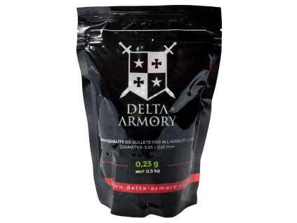 Delta Armory airsoftové bio kuličky 0,23g 0,5kg - bílé
