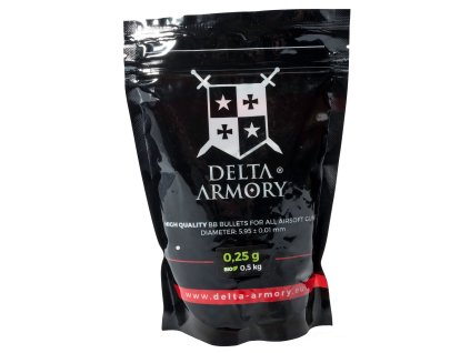 Delta Armory airsoftové bio kuličky 0,25g 0,5kg - bílé