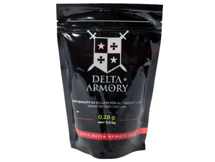 Delta Armory airsoftové kuličky 0,28g 0,5kg - bílé