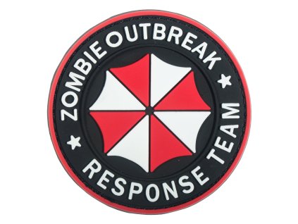 Delta Armory nášivka na suchý zip 3D Zombie Outbreak - červená
