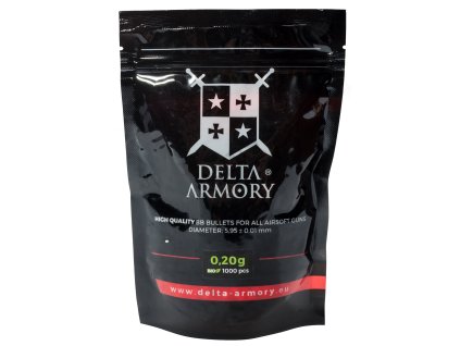 Delta Armory airsoftové bio kuličky 0,20g 1000ks - bílé