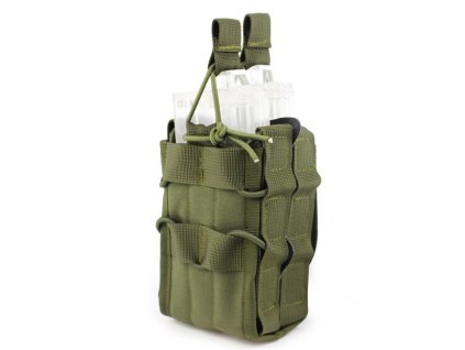 Delta Armory dvojité otevřené pouzdro MOLLE pro zásobníky M4 - Oliva