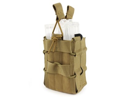 Delta Armory dvojité otevřené pouzdro MOLLE pro zásobníky M4 - Tan
