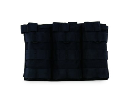 Delta Armory trojité otevřené pouzdro MOLLE pro zásobníky M4 - černé