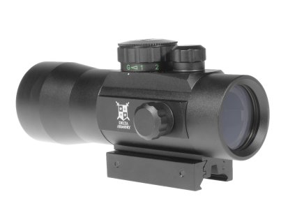 Delta Armory kolimátor 2x40 se zoomem a krytkami - černý