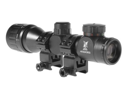 Delta Armory puškohled 4x32AOEG s podsvícením - černý