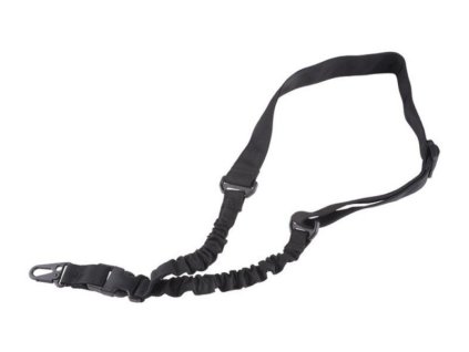 Delta Armory taktický jednobodový popruh na zbraň Bungee gen.2 - černý