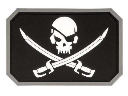Nášivka PIRATE SKULL Emerson - bílá