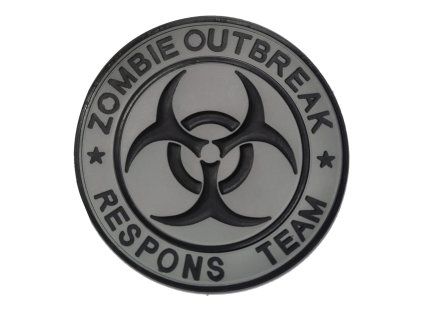 ZOMBIE OUTBREAK Emerson nášivka - stříbrná