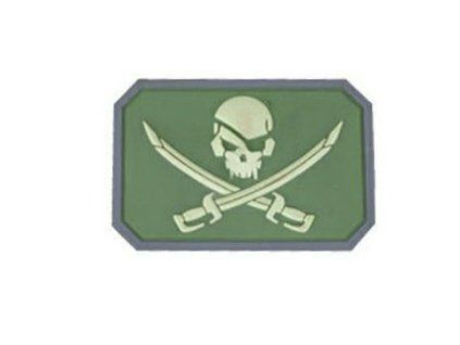 Nášivka PIRATE SKULL Emerson - zelená