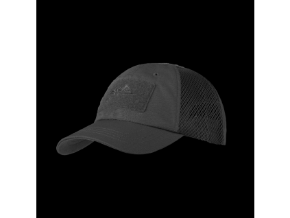 HELIKON čepice BASEBALL VENT na suchý zip, ripstop - Černá