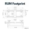 VO zvýšená RIS montáž RUM™ HIGH CANTILEVER - Černá