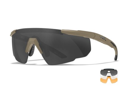 SABER ADV. Grey, Clear, Rust, FRAME TAN  WileyX