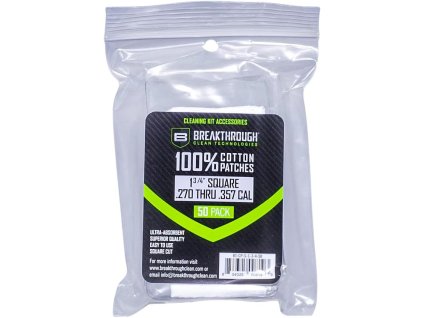 COTTON PATCHES, 1.75" SQUARE, 270 THRU 357 CALIBER, 50 PACK