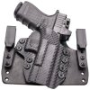 Glock 17/19/19X/26/45 IWB KYDEX Holster carbon/kůže