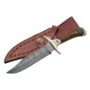 7809 nuz damascus brass guard bowie dm1009