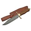 7818 nuz damascus brass pin bowie dm1058