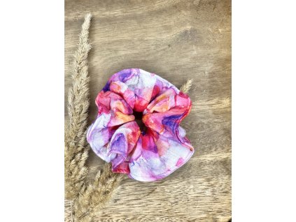 Mušelínová gumička - Pestrá růžová
