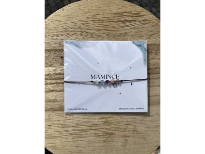 Dámský minerální náramek - měsíční kámen, akvamarín, fluorit, opál, křemen