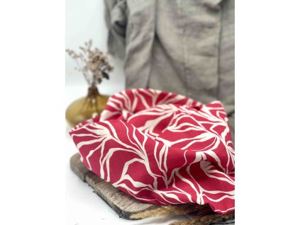 Mušelínový tunel - červený s bílým zdobením