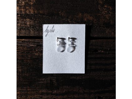 Náušnice matné - mléčné