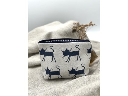 Lněná taštička - Kočky