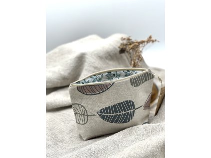 Lněná taštička - Lístky