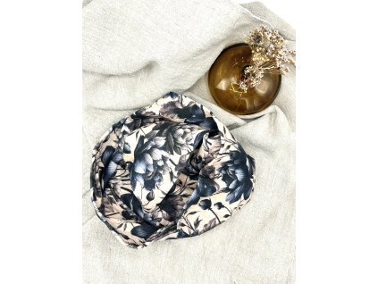 Mušelínový tunel - tmavý s květinami