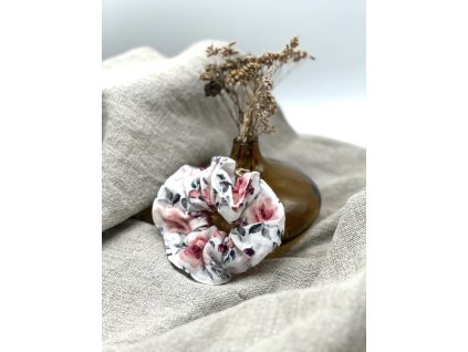 Mušelínová gumička - pivoňky