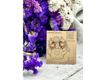 Dřevěné náušnice - Slepičky