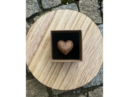 Dřevěná brož - Srdce