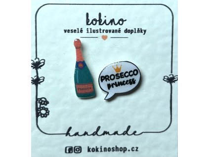 PROSECCO PRINCESS - náušnice puzetky