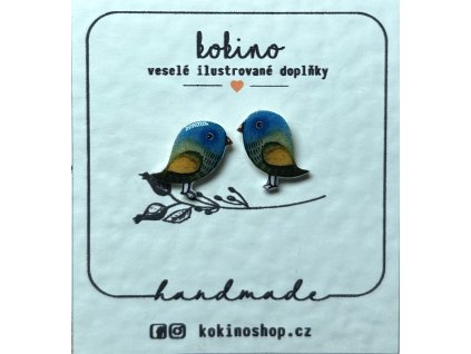 PTÁČEK - náušnice puzetky