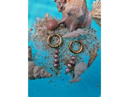 6-Nerezové kruhy s perličkami