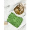 Pletená čelenka - zelená