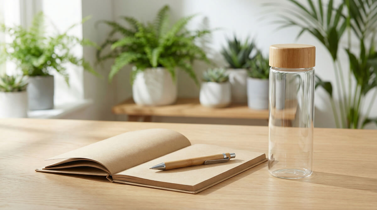 Eco promotional items: pens and cotton bags that make an impact without plastic