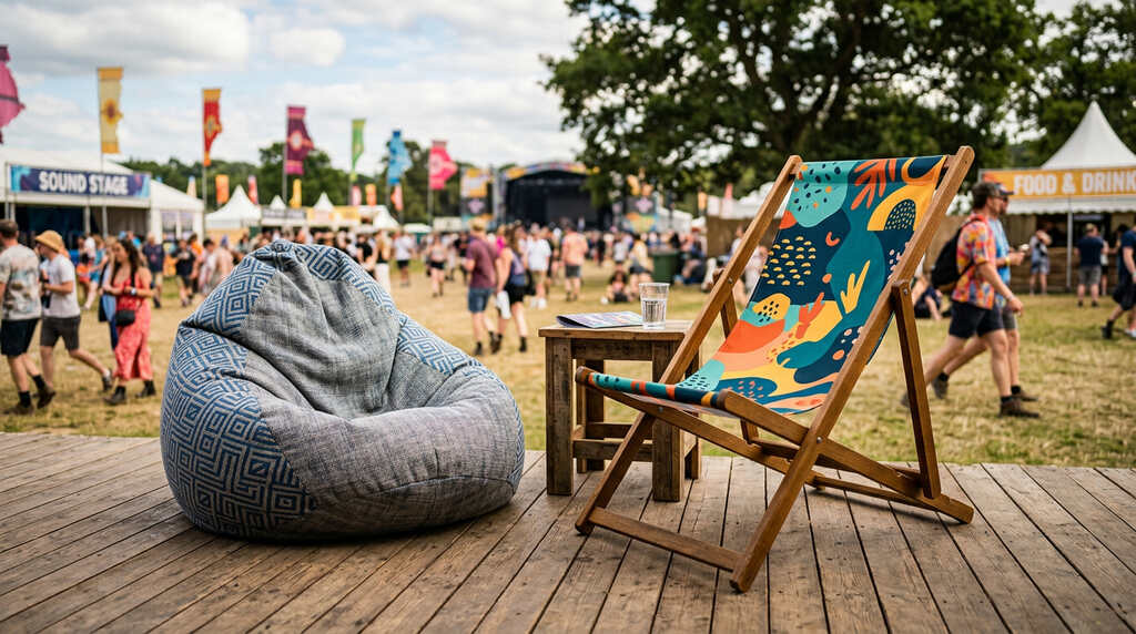 Proč jsou lehátka a sedací vaky hitem firemních akcí a festivalů?