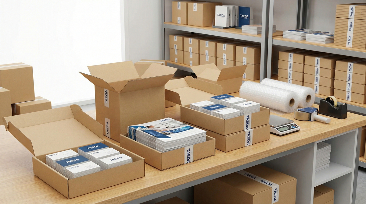 Hotové tiskoviny připravené k expresnímu dovozu po Brně a Jihomoravském kraji