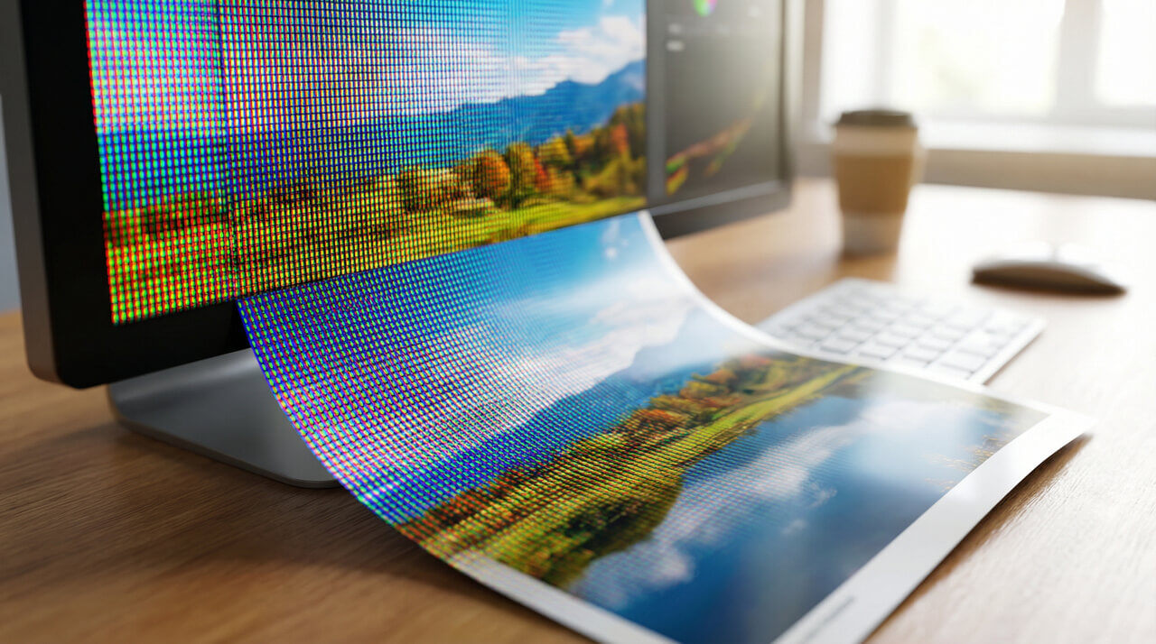 Detail pixelů rastrové grafiky a rozdíl v kvalitě tisku | TAEDA