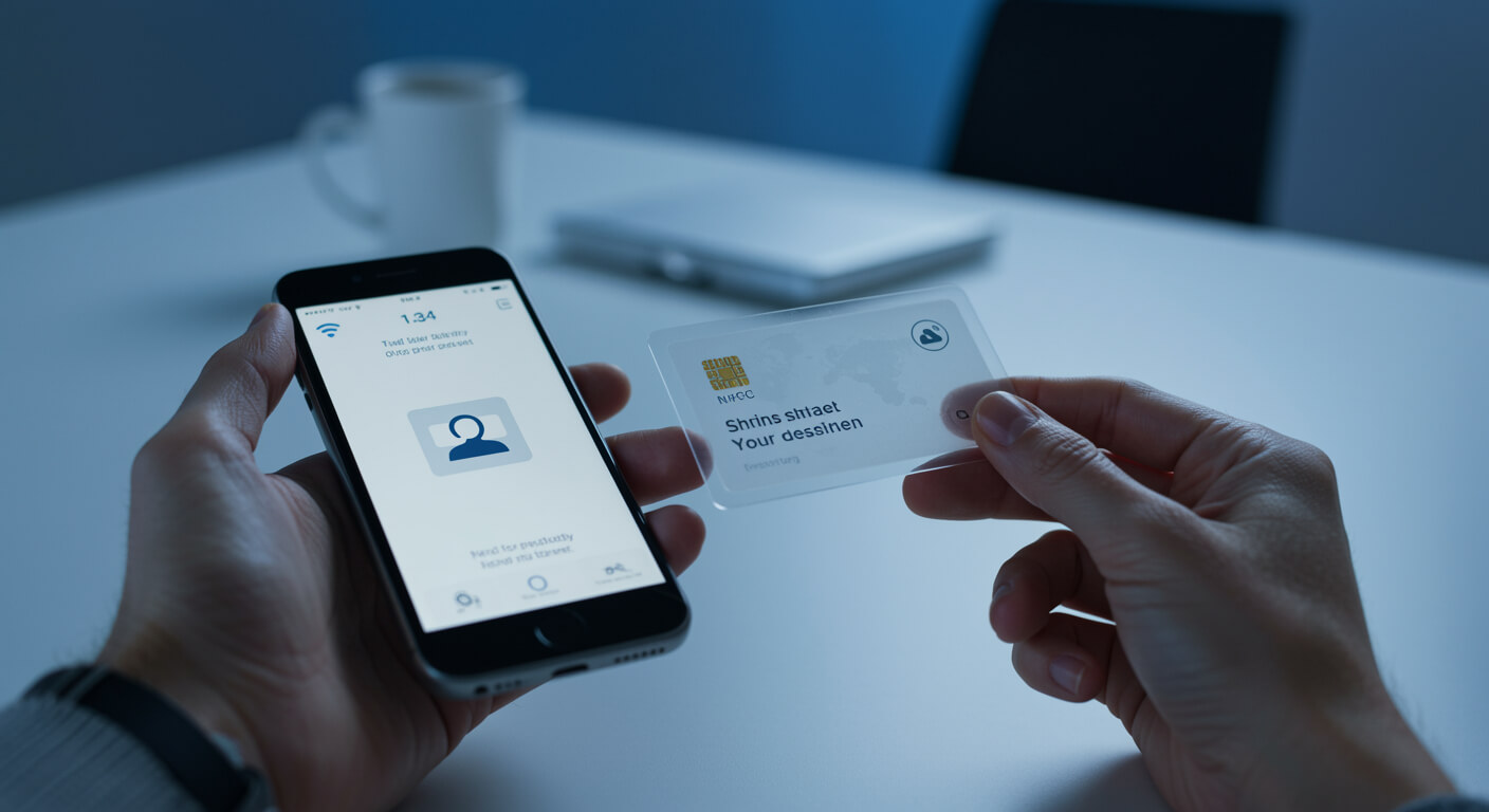 NFC vizitka s čipom pre bezkontaktné zdieľanie kontaktných údajov - moderný trend 2025