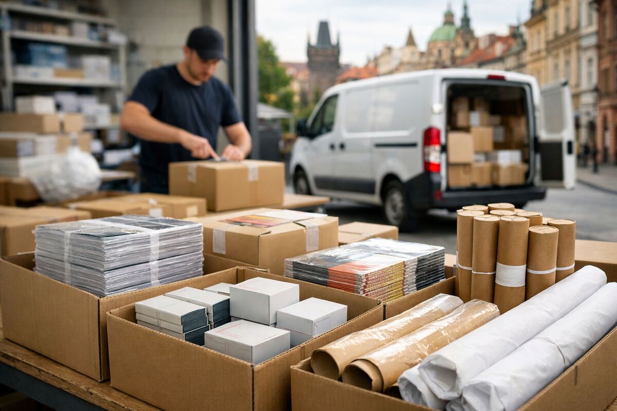 Tiskoviny Praha – expedice a balení letáků, katalogů a vizitek pro dodání do Prahy
