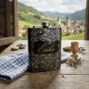 Hip flask with custom imprint
