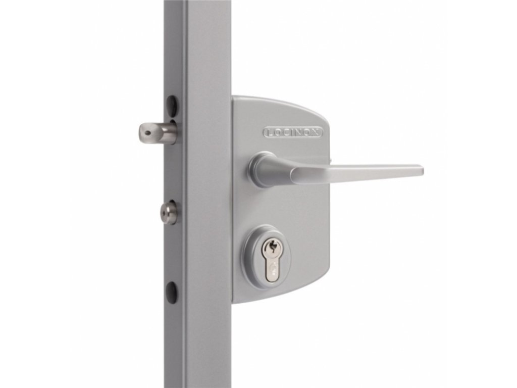 Zámek LOCINOX LAKQ 6060 s práškově lakovaným hliníkovým tělem a mechanismem z nerezové oceli pro profil 60x60