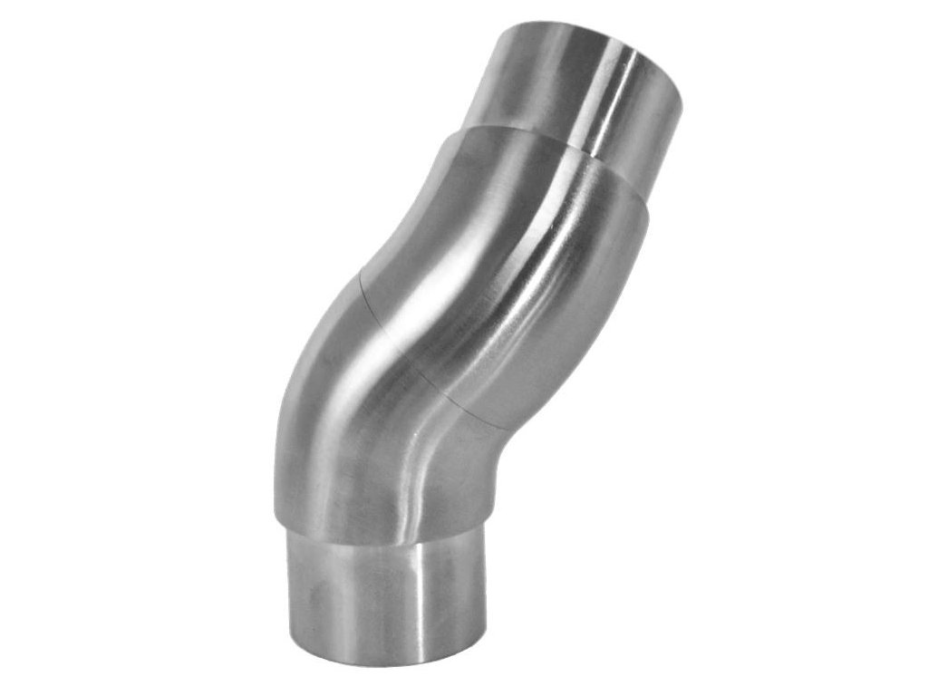 Spojka z nerezové oceli, nastavitelná až do 360°, pro spojení dvou trubek ⌀42,4x2mm, AISI304, abrazivní