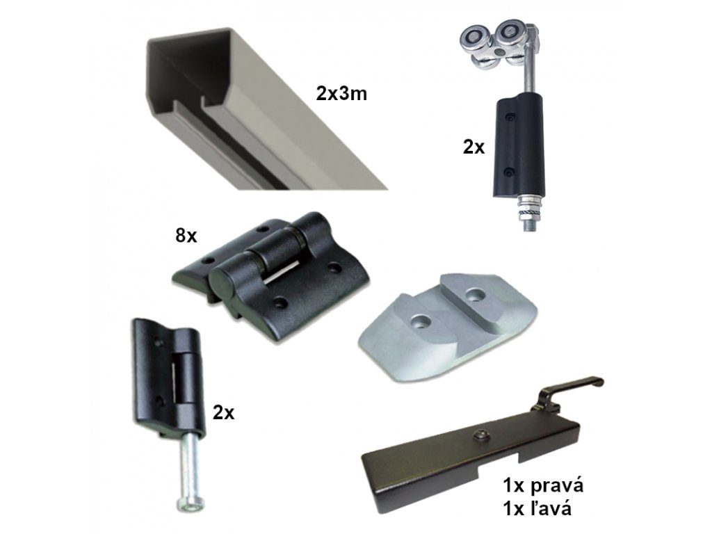 Sada na výrobu dvoudílné skládací nadjezdové brány 6m