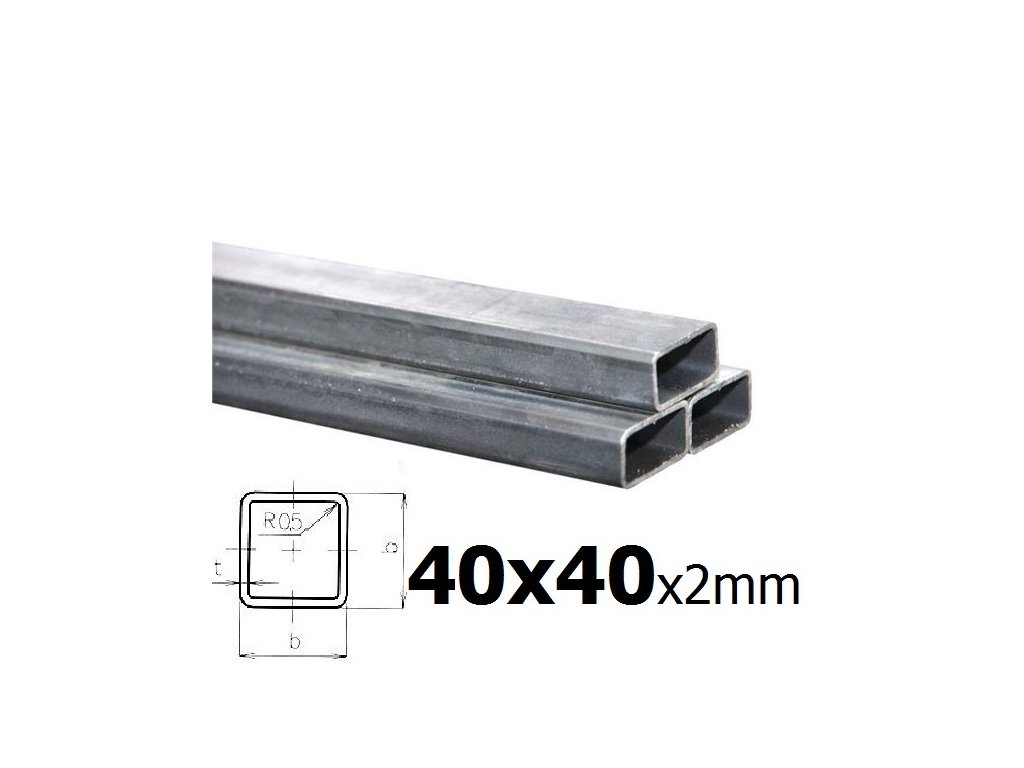 Sada kovadlinkových profilů pro výrobu posuvných bran 40x40x2 mm