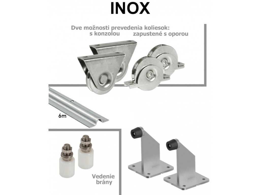 Sada pro výrobu kolejnicových vrat do šířky průjezdu 3,0 m - INOX