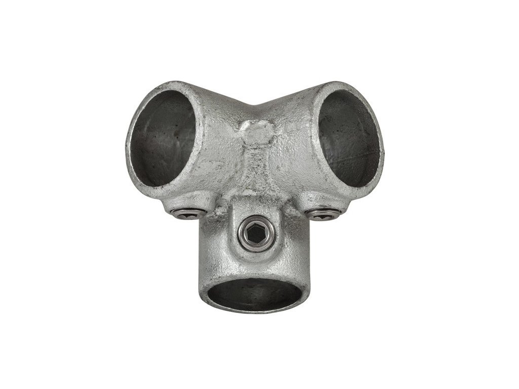 Pozinkovaná spojka pro trubky 42,4 mm, tvar horního rohu