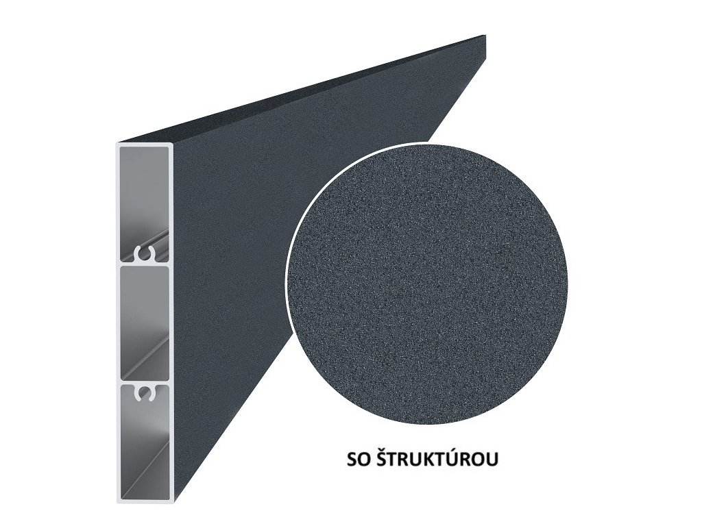 hlinikova plotova lamela 100x16 mm tvar obdlznik antracit ral7016 so strukturou 02ed830e 1fcc 4682 8e96 d4596eb8b91c 1