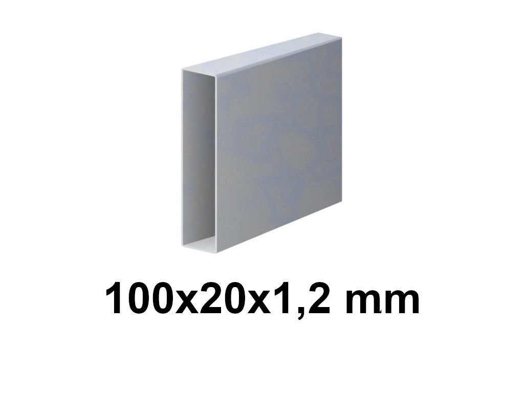 Pozinkovaný jeklový profil 100x20x1,2 mm 6 (JOKL-100x20x1.2-ZN-6)